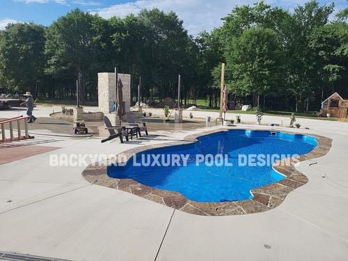 Custom pool project by Backyard Luxury Pool Designs