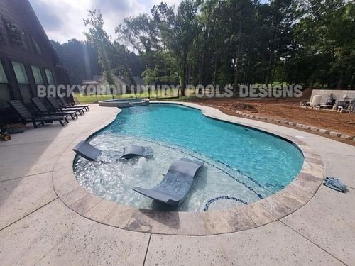 Custom pool project by Backyard Luxury Pool Designs