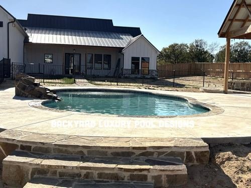 Custom pool project by Backyard Luxury Pool Designs