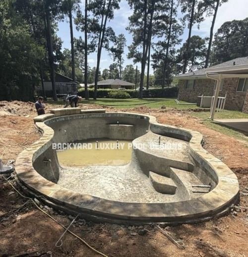 Custom pool project by Backyard Luxury Pool Designs