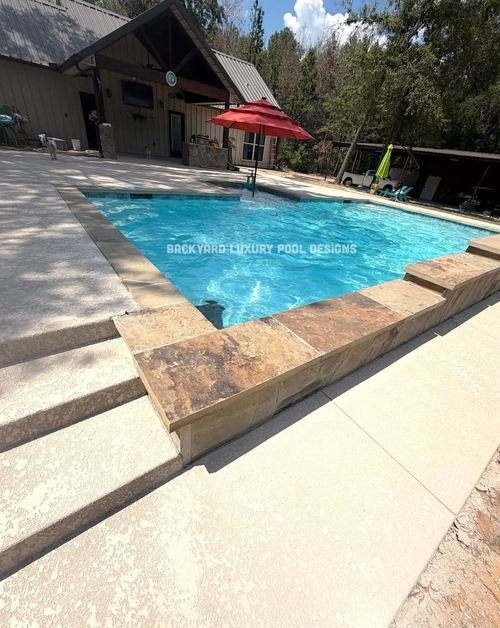 Custom pool project by Backyard Luxury Pool Designs